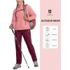 imageLittle Donkey Andy Women Lightweight Running Jacket 2 Pieces Set Full Zip Track Sports Suits for Cycling UV ProtectionPeach Amber