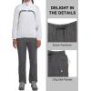 imageLittle Donkey Andy Women Lightweight Running Jacket 2 Pieces Set Full Zip Track Sports Suits for Cycling UV ProtectionWhite