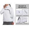 imageLittle Donkey Andy Women Lightweight Running Jacket 2 Pieces Set Full Zip Track Sports Suits for Cycling UV ProtectionWhite