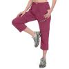 imageLittle Donkey Andy Womens Hiking Zip Off Capri Pants Lightweight Quick Dry UPF 50 Convertible Shorts with 4 PocketsCapris Burgundy