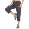 imageLittle Donkey Andy Womens Hiking Zip Off Capri Pants Lightweight Quick Dry UPF 50 Convertible Shorts with 4 PocketsCapris Dark Grey