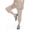 imageLittle Donkey Andy Womens Hiking Zip Off Capri Pants Lightweight Quick Dry UPF 50 Convertible Shorts with 4 PocketsCapris Khaki