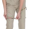 imageLittle Donkey Andy Womens Hiking Zip Off Capri Pants Lightweight Quick Dry UPF 50 Convertible Shorts with 4 PocketsCapris Khaki