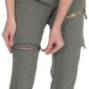 imageLittle Donkey Andy Womens Hiking Zip Off Capri Pants Lightweight Quick Dry UPF 50 Convertible Shorts with 4 PocketsCapris Silver Sage