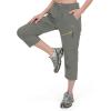 imageLittle Donkey Andy Womens Hiking Zip Off Capri Pants Lightweight Quick Dry UPF 50 Convertible Shorts with 4 PocketsCapris Silver Sage