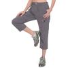 imageLittle Donkey Andy Womens Hiking Zip Off Capri Pants Lightweight Quick Dry UPF 50 Convertible Shorts with 4 PocketsCapris Steel Gray