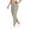 imageLittle Donkey Andy Womens Lightweight Capri Pants Stretch Quick Dry Golf Pants Elastic Waist with Drawstring for HikingKhaki