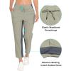 imageLittle Donkey Andy Womens Lightweight Capri Pants Stretch Quick Dry Golf Pants Elastic Waist with Drawstring for HikingKhaki