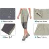 imageLittle Donkey Andy Womens Quick Dry Capri 34 Hiking Lightweight Stretch WaterResistant Pants Golf CasualLight Khaki