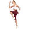 imageLittle Donkey Andy Womens Quick Dry Cool Capri Pants with Stretch Drawstring Summer Hiking Running ShortsAcaprisdark Red