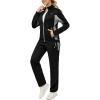 imageLittle Donkey Andy Quick Dry Track Suits for Women Set Stretch Breathable Womens Sweatsuit Outfits Durable Lounge SetBlack
