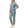 Raglan-light Grey & Blue