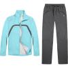 imageLittle Donkey Andy Women Lightweight Running Jacket 2 Pieces Set Full Zip Track Sports Suits for Cycling UV ProtectionAngel Blue
