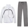 imageLittle Donkey Andy Women Lightweight Running Jacket 2 Pieces Set Full Zip Track Sports Suits for Cycling UV ProtectionWhite