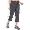 imageLittle Donkey Andy Womens Hiking Zip Off Capri Pants Lightweight Quick Dry UPF 50 Convertible Shorts with 4 PocketsCapris Dark Grey
