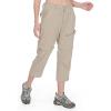 imageLittle Donkey Andy Womens Hiking Zip Off Capri Pants Lightweight Quick Dry UPF 50 Convertible Shorts with 4 PocketsCapris Khaki