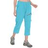 imageLittle Donkey Andy Womens Hiking Zip Off Capri Pants Lightweight Quick Dry UPF 50 Convertible Shorts with 4 PocketsCapris Light Blue