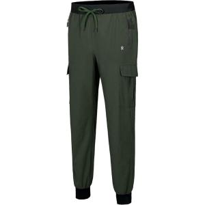imageLittle Donkey Andy Mens Lightweight Hiking Pants Quick Dry Cargo Joggers with Zipper Pockets