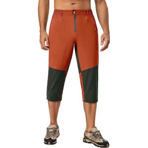 imageLittle Donkey Andy Mens Quick Dry 34 Pants Capri Shorts Lightweight Hiking Running Travel CasualVibrant Orange