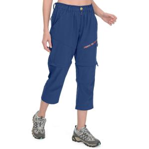 imageLittle Donkey Andy Womens Hiking Zip Off Capri Pants Lightweight Quick Dry UPF 50 Convertible Shorts with 4 PocketsCapris Dark Blue