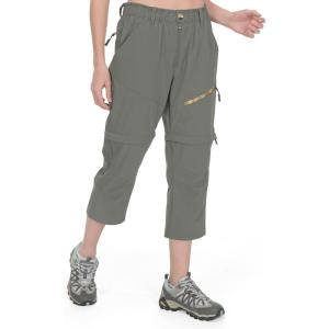 imageLittle Donkey Andy Womens Hiking Zip Off Capri Pants Lightweight Quick Dry UPF 50 Convertible Shorts with 4 PocketsCapris Silver Sage