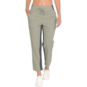 imageLittle Donkey Andy Womens Lightweight Capri Pants Stretch Quick Dry Golf Pants Elastic Waist with Drawstring for HikingKhaki