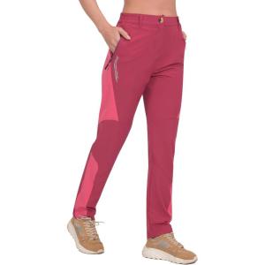 imageLittle Donkey Andy Womens Quick Dry Water Repellent Outdoor Pants Lightweight UPF 50 Cool Hiking TravelWine Red
