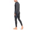 imageLittle Donkey Andy Mens Thermal Underwear Set Performance Base Layer Wicking Active Long Johns Top ampamp Bottom with Fly1 Black