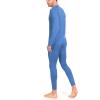 imageLittle Donkey Andy Mens Thermal Underwear Set Performance Base Layer Wicking Active Long Johns Top ampamp Bottom with Fly4 Blue