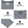 imageLittle Donkey Andy Womens Fleece Lined Thermals Underwear Set Base Layer Long Johns Cold Weather Top BottomDark Grey