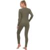 imageLittle Donkey Andy Womens Fleece Lined Thermals Underwear Set Base Layer Long Johns Cold Weather Top BottomOlive Green
