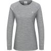 imageLittle Donkey Andy Womens Wool Base LayerLightweight Thermal Underwear Tops Winter Long Sleeve Shirts Quick Dry WickingTops Grey