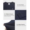 imageLittle Donkey Andy Womens Wool Base LayerLightweight Thermal Underwear Tops Winter Long Sleeve Shirts Quick Dry WickingTops Navy Blue