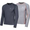 imageLittle Donkey Andy Mens Thermal Underwear Set Performance Base Layer Wicking Active Long Johns Top ampamp Bottom with Fly8 2 Pack of Top BlackGray