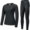 imageLittle Donkey Andy Womens Fleece Lined Thermals Underwear Set Base Layer Long Johns Cold Weather Top BottomBlack