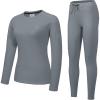 imageLittle Donkey Andy Womens Fleece Lined Thermals Underwear Set Base Layer Long Johns Cold Weather Top BottomDark Grey