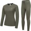 imageLittle Donkey Andy Womens Fleece Lined Thermals Underwear Set Base Layer Long Johns Cold Weather Top BottomOlive Green