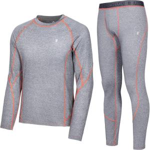 imageLittle Donkey Andy Mens Thermal Underwear Set Performance Base Layer Wicking Active Long Johns Top ampamp Bottom with Fly2 Gray