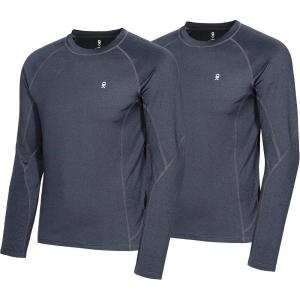 imageLittle Donkey Andy Mens Thermal Underwear Set Performance Base Layer Wicking Active Long Johns Top ampamp Bottom with Fly7 2 Pack of Top BlackBlack
