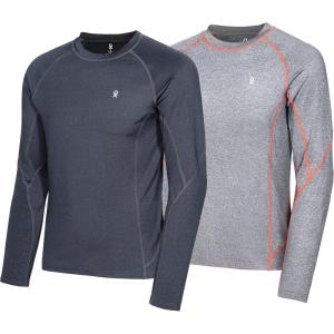 imageLittle Donkey Andy Mens Thermal Underwear Set Performance Base Layer Wicking Active Long Johns Top ampamp Bottom with Fly8 2 Pack of Top BlackGray