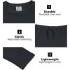 imageLittle Donkey Andy Mens Fleece Lined Thermals Underwear Base Layer Set Long Johns Top Bottom Cold WeatherBlack