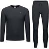 imageLittle Donkey Andy Mens Fleece Lined Thermals Underwear Base Layer Set Long Johns Top Bottom Cold WeatherBlack