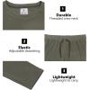 imageLittle Donkey Andy Mens Fleece Lined Thermals Underwear Base Layer Set Long Johns Top Bottom Cold WeatherOlive Green
