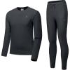 imageLittle Donkey Andy Mens Fleece Lined Thermals Underwear Base Layer Set Long Johns Top Bottom Cold WeatherBlack