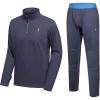 imageLittle Donkey Andy Mens Winter Fleece Pajama Set Warm Long Sleeve Pjs Quarter Zip Sleepwear Lounge Pants With Fly4 Dark Blue