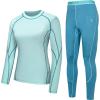 imageLittle Donkey Andy Womens Thermal Underwear Sets Lightweight Warm Base Layers Quick Dry Wicking Top and Bottom for Winter5 Blue