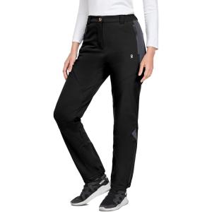 imageLittle Donkey Andy Womens Fleece Lined Waterproof Softshell Pants Hiking Ski Snowboarding PantsBlack