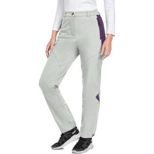imageLittle Donkey Andy Womens Fleece Lined Waterproof Softshell Pants Hiking Ski Snowboarding PantsLight Gray