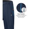 imageLittle Donkey Andy Mens Rain Pants Waterproof Lightweight Overpants Windproof Outdoor Pants for Hiking Golf FishingA1 Galaxy Blue