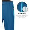 imageLittle Donkey Andy Mens Rain Pants Waterproof Lightweight Overpants Windproof Outdoor Pants for Hiking Golf FishingDenim Blue